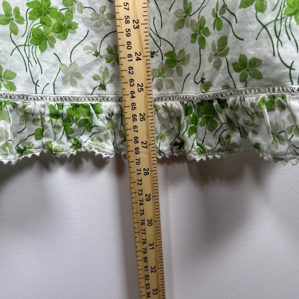 Hill House Athena Nap Dress Womens Clover Floral Smocked Mini S Green White Boho - Picture 6 of 8
